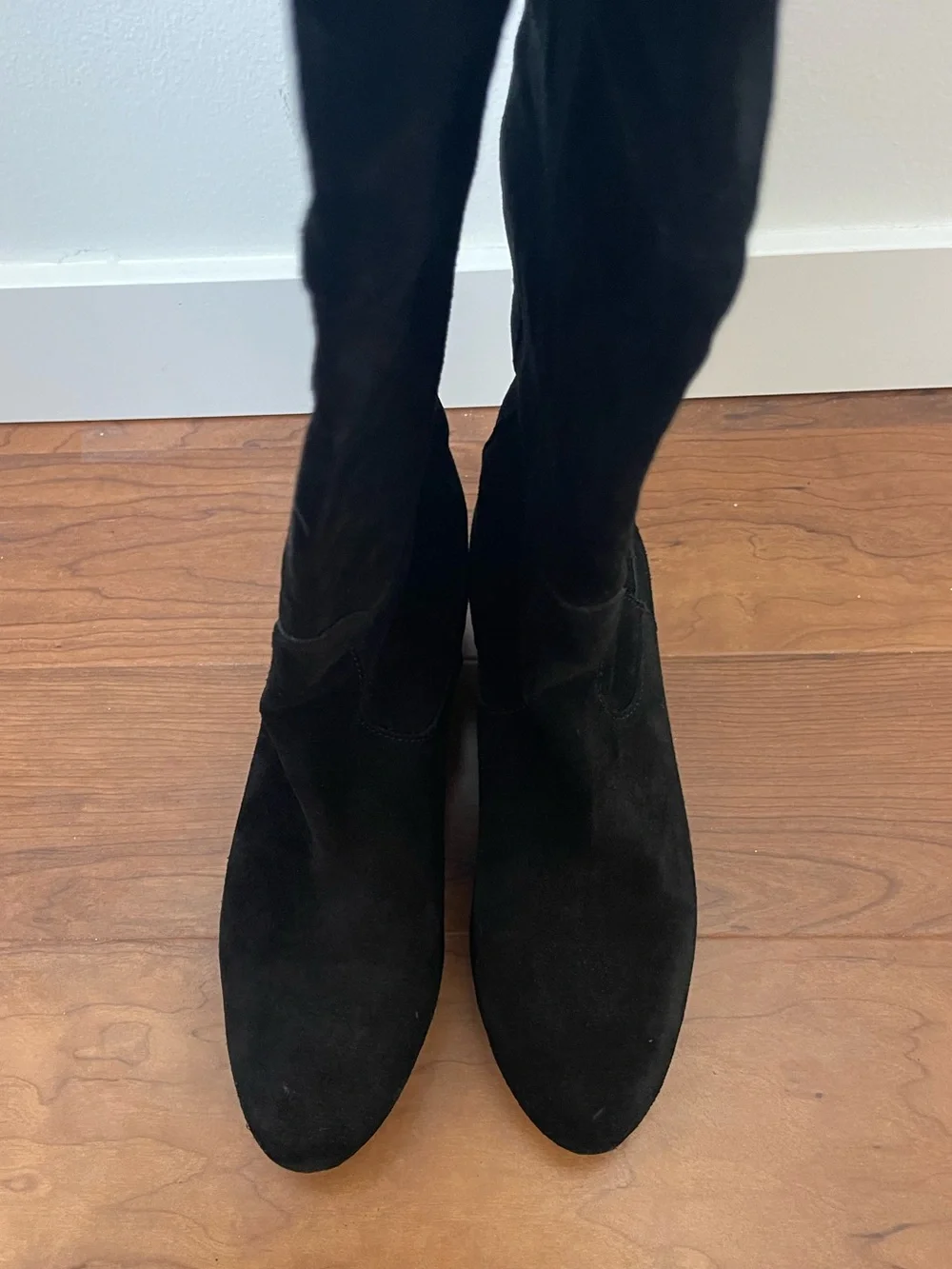 White Mountain Black Over-the-Knee Tallship Suede Boots Size 8.5